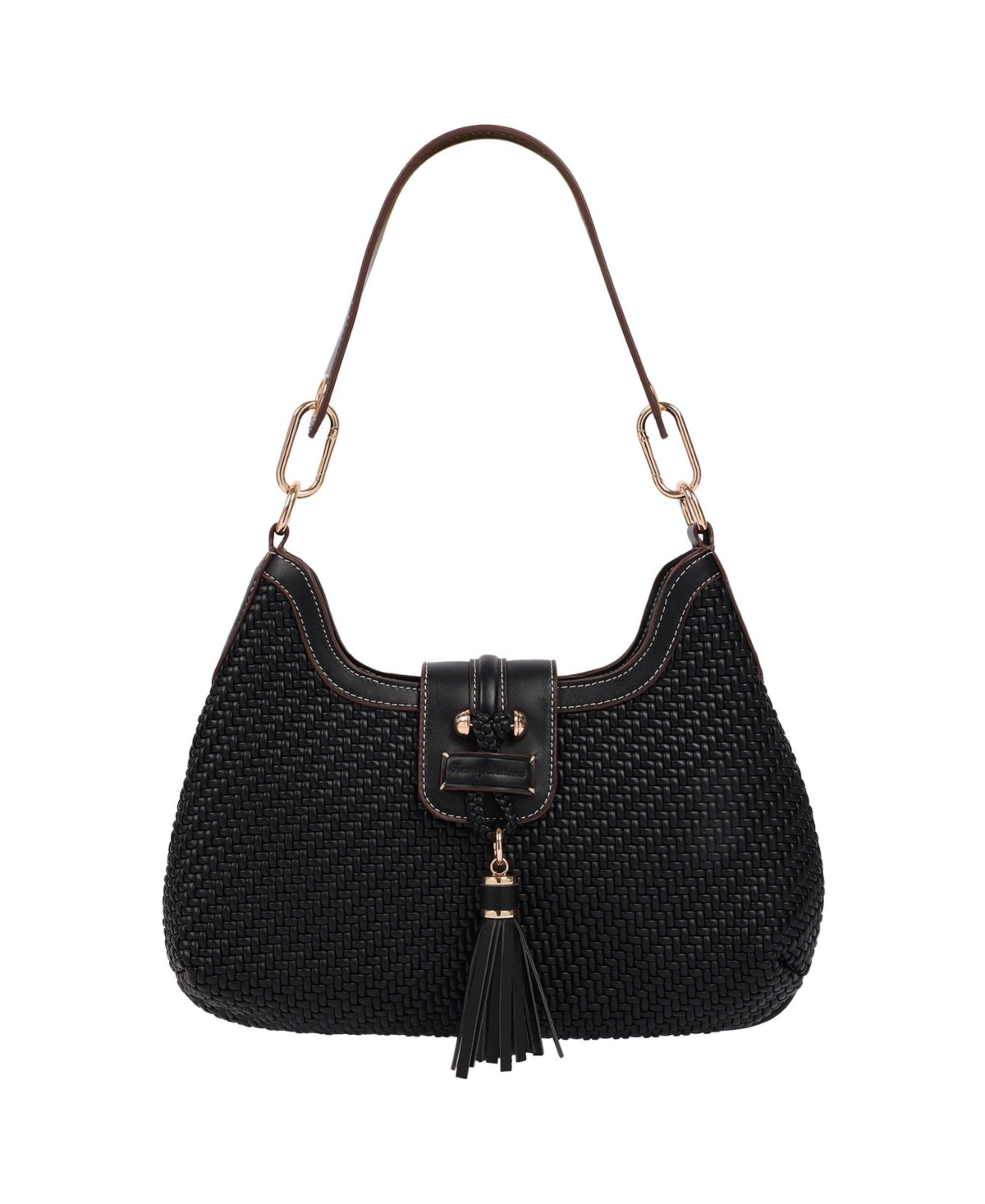 Tommy Bahama Women's Tassel Tab Woven Hobo Shoulder Bag