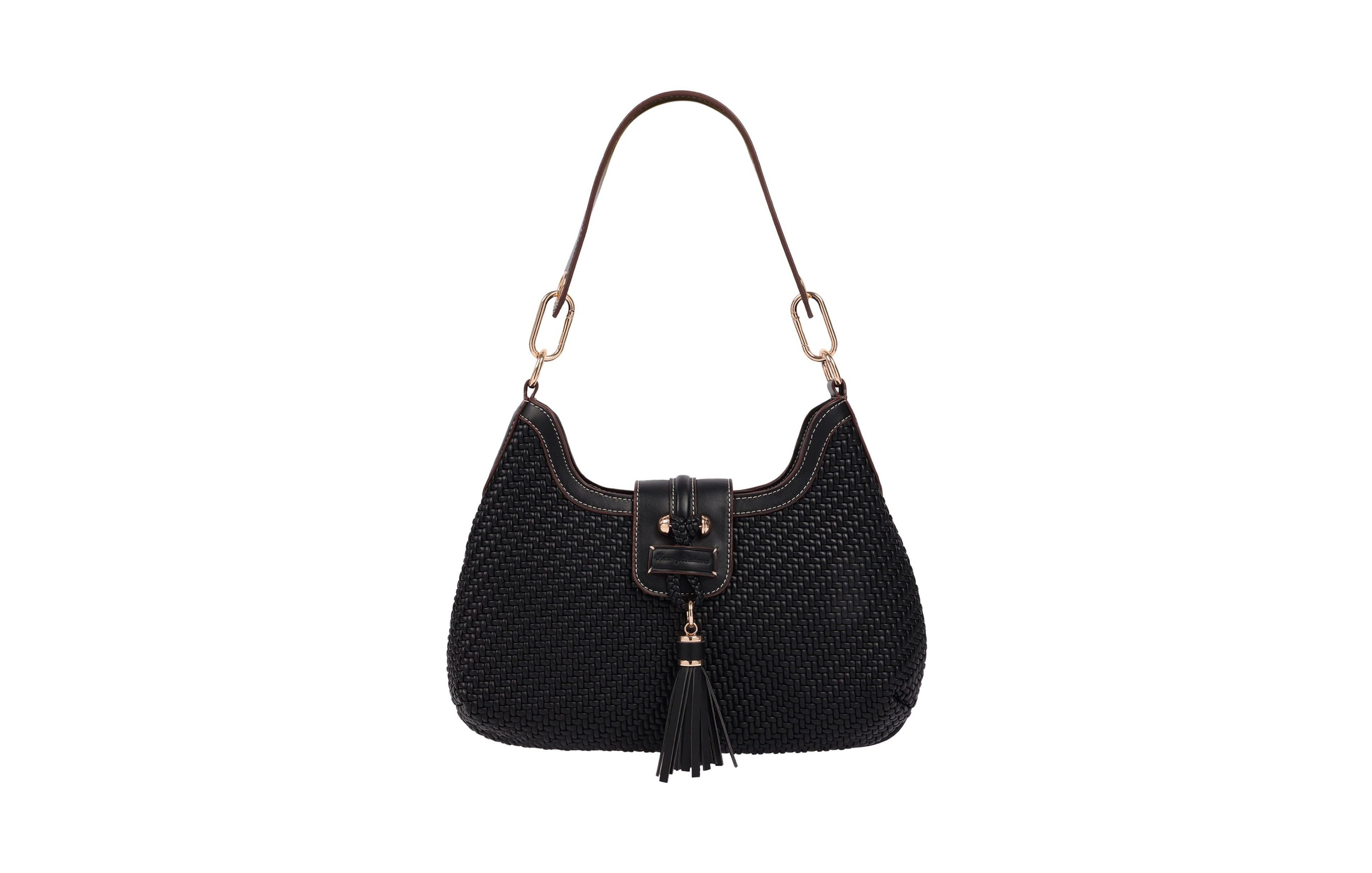 Tommy Bahama Women's Tassel Tab Woven Hobo Shoulder Bag