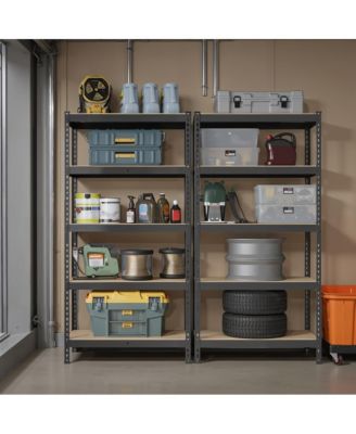 Heavy Duty Shelving Unit, Set of 2 Adjustable 5-Tier Boltless Storage Shelves, 90 x 45 x 180 cm