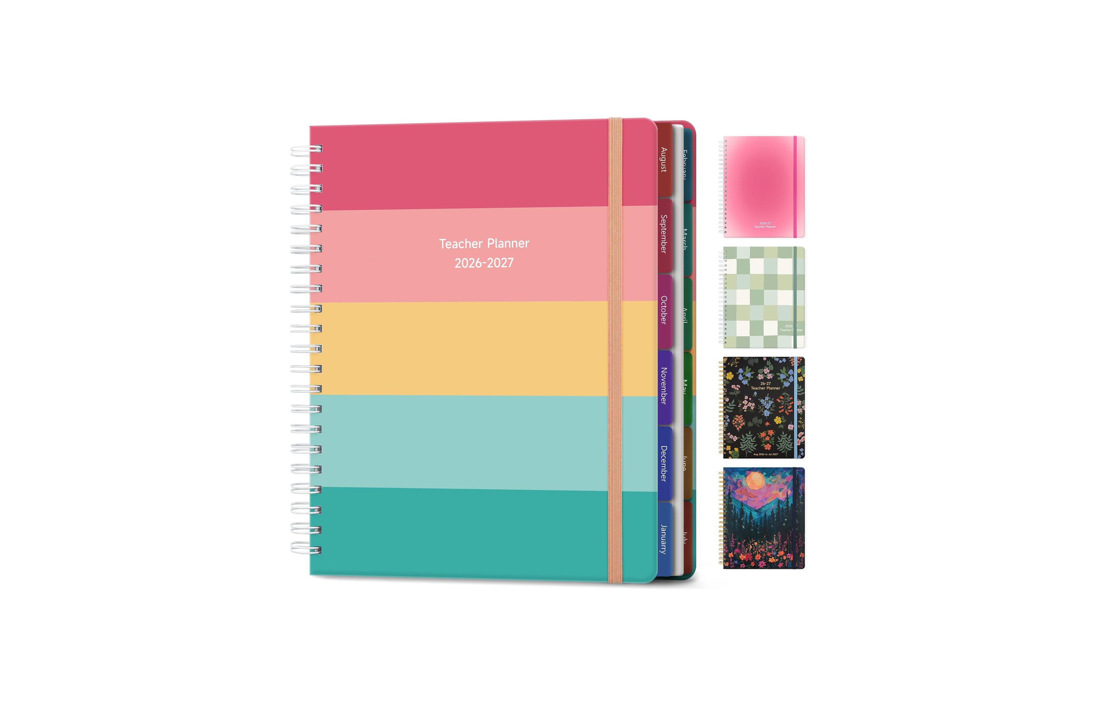 Danrong Academic Year Teacher Lesson Planner Deluxe Monthly Tabs Homeschool Planning Book