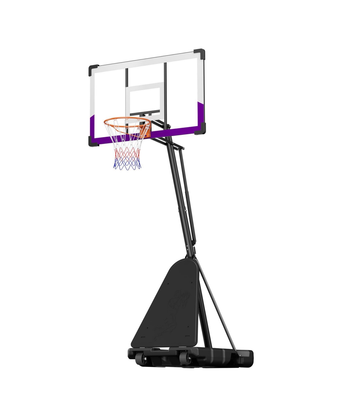 Sugift Portable Basketball Hoop with 48 Inch Backboard and 10 Foot Height Adjustment