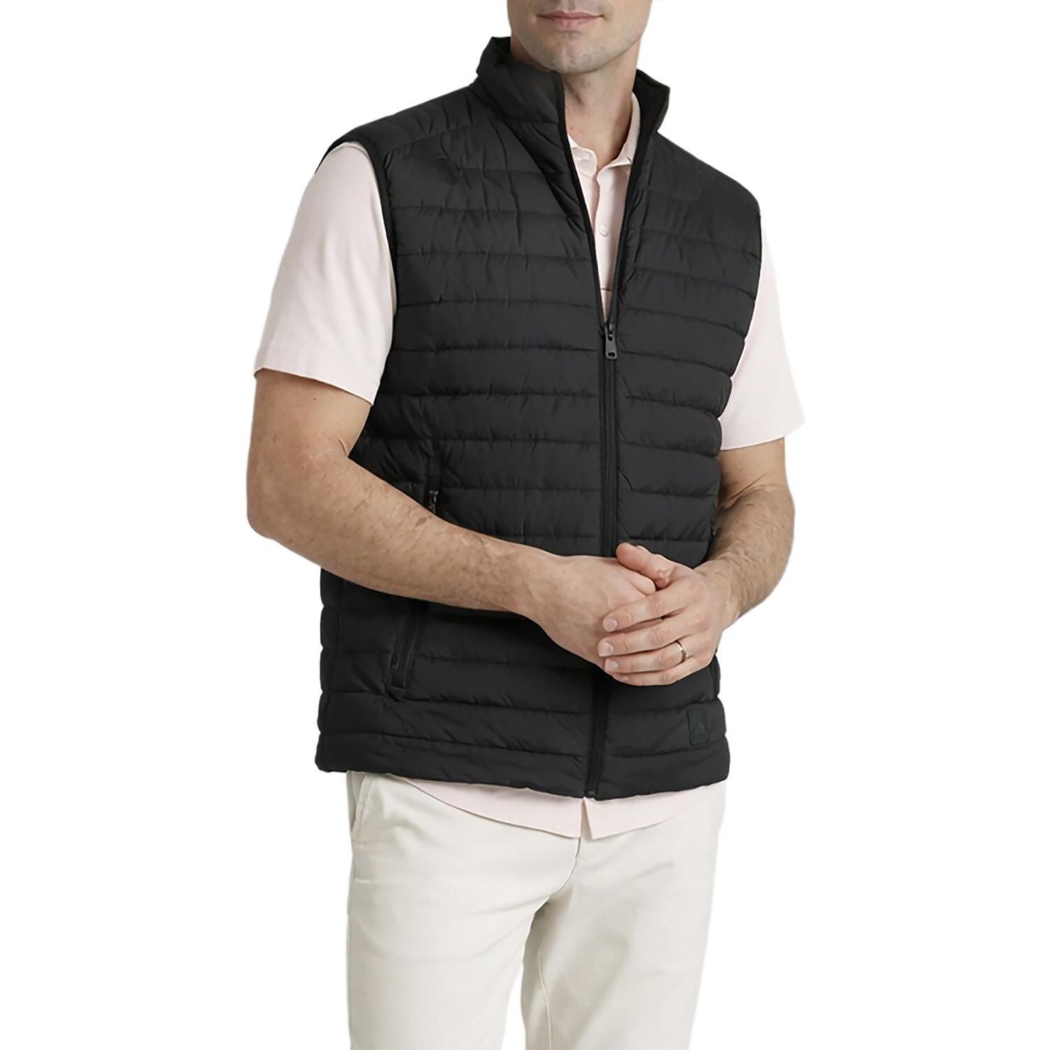 Men's Essential Metro Duck Down Mock-Neck Slim-Fit Vest