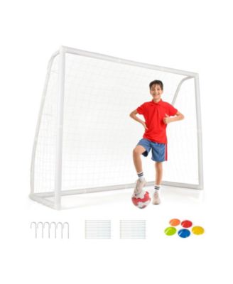 Backyard Soccer Goal with Ground Stakes and Cones
