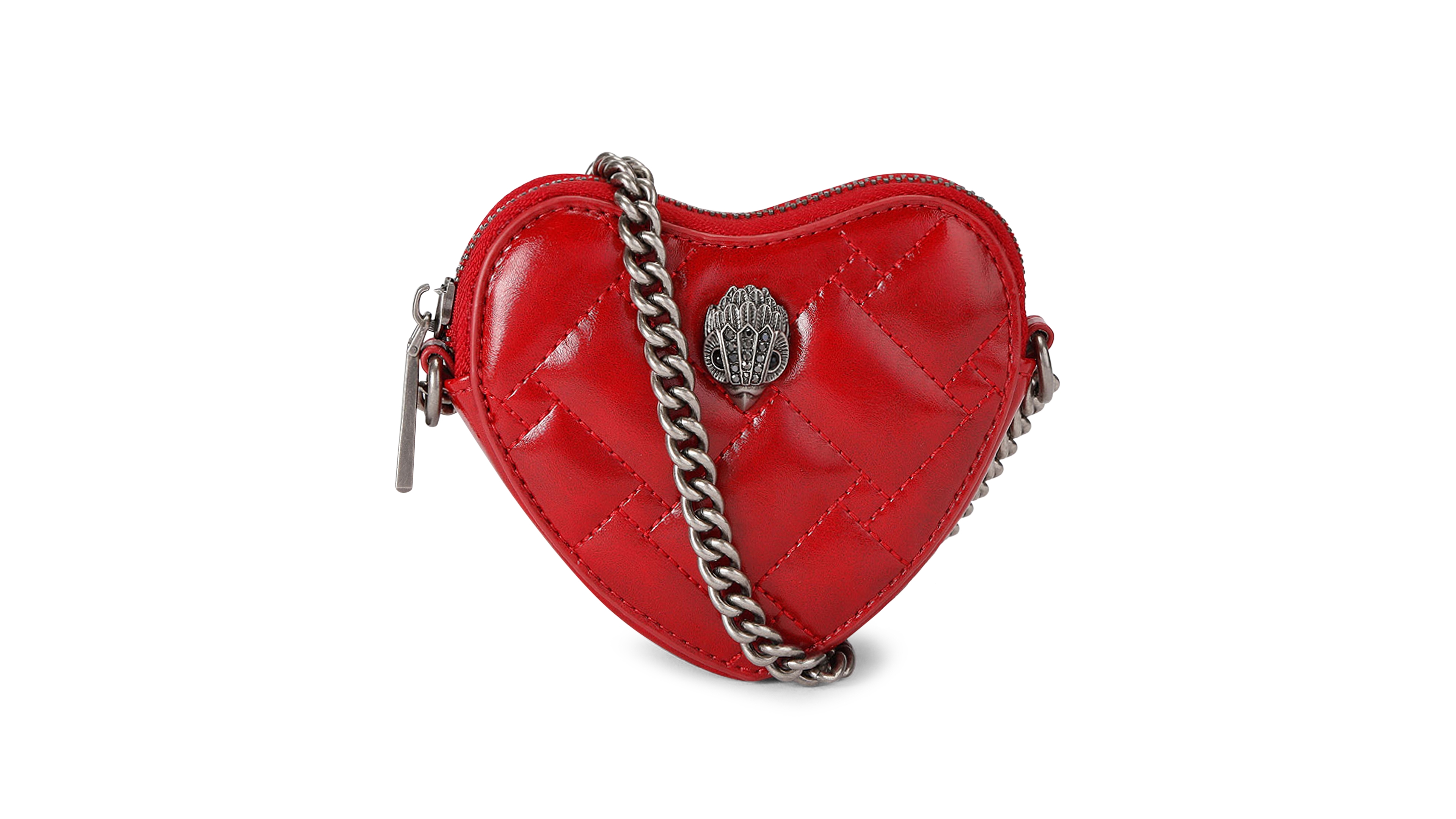 Kurt Geiger London Micro Kensington Quilted Heart Mini Crossbody Handbag