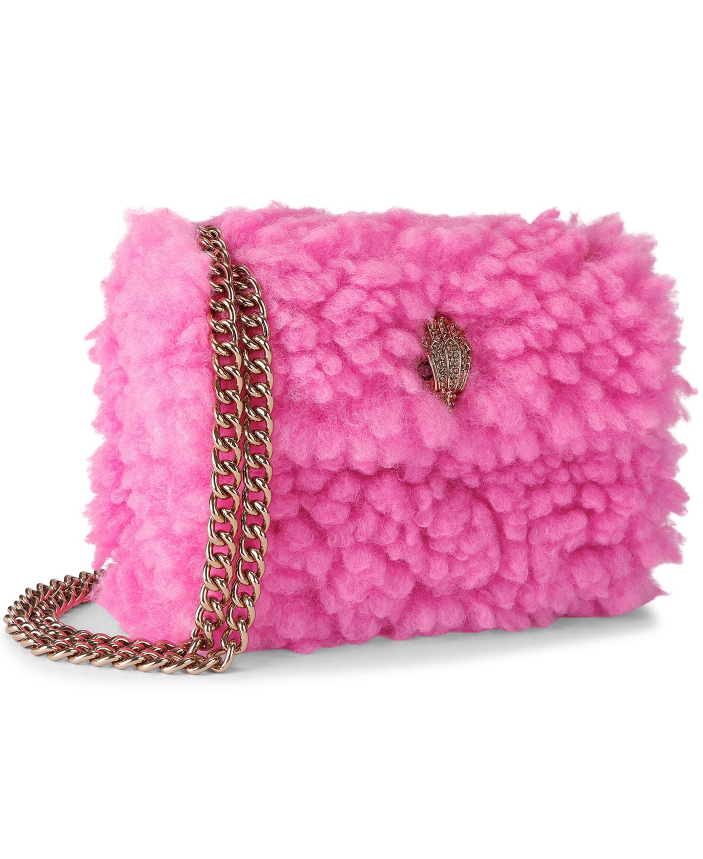Женская сумка Kurt Geiger London Mini Kensington Faux Fur Crossbody, цвет: Розовый — фото 3