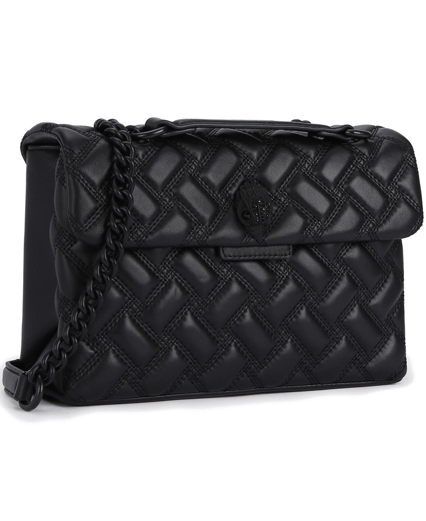 Женская сумка Kurt Geiger London Kensington Drench Medium Quilted Leather Shoulder, цвет: Чёрный — фото 6
