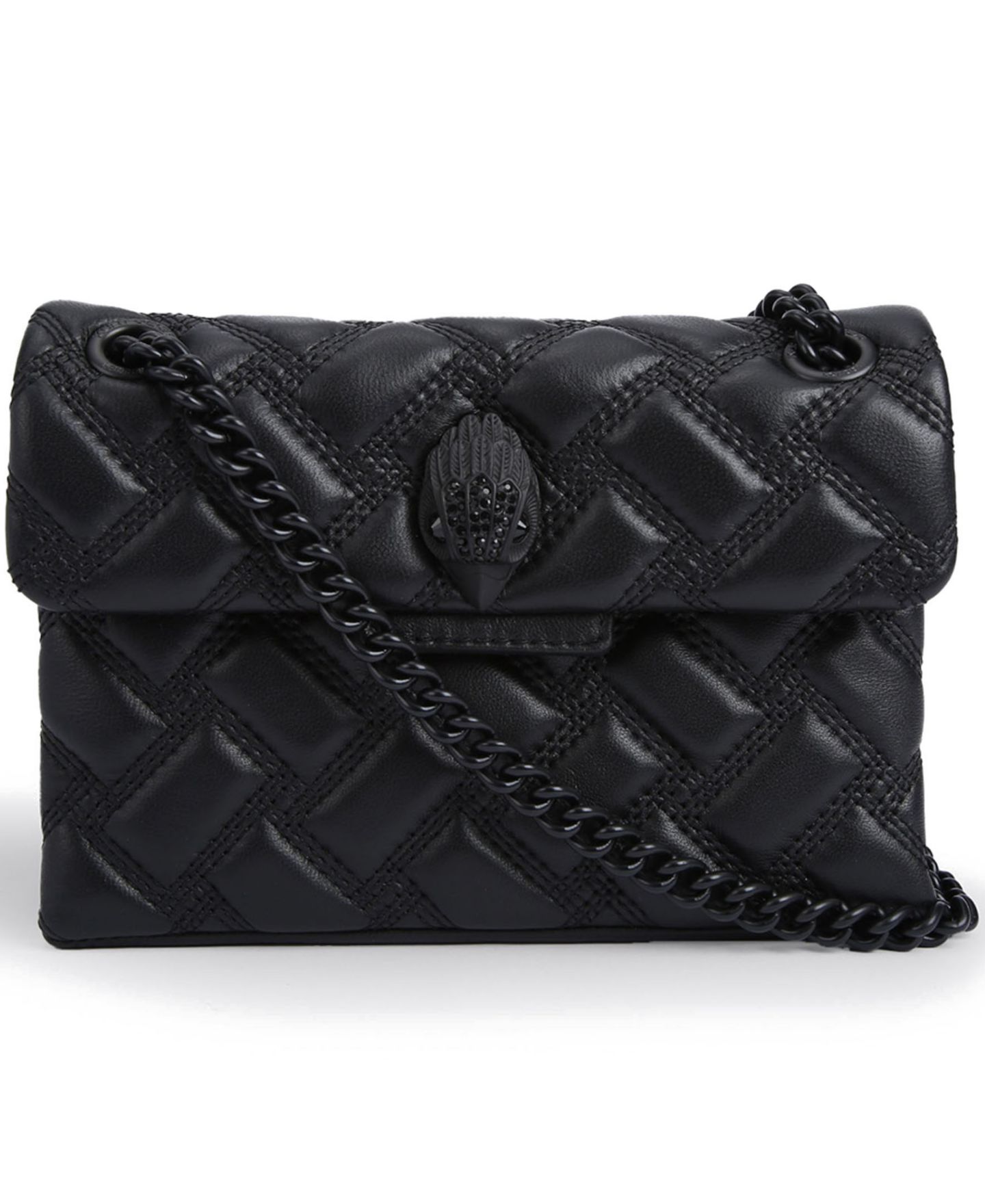 Женская сумка Kurt Geiger London Mini Kensington Drench Quilted Leather Crossbody, цвет: Чёрный — фото 1