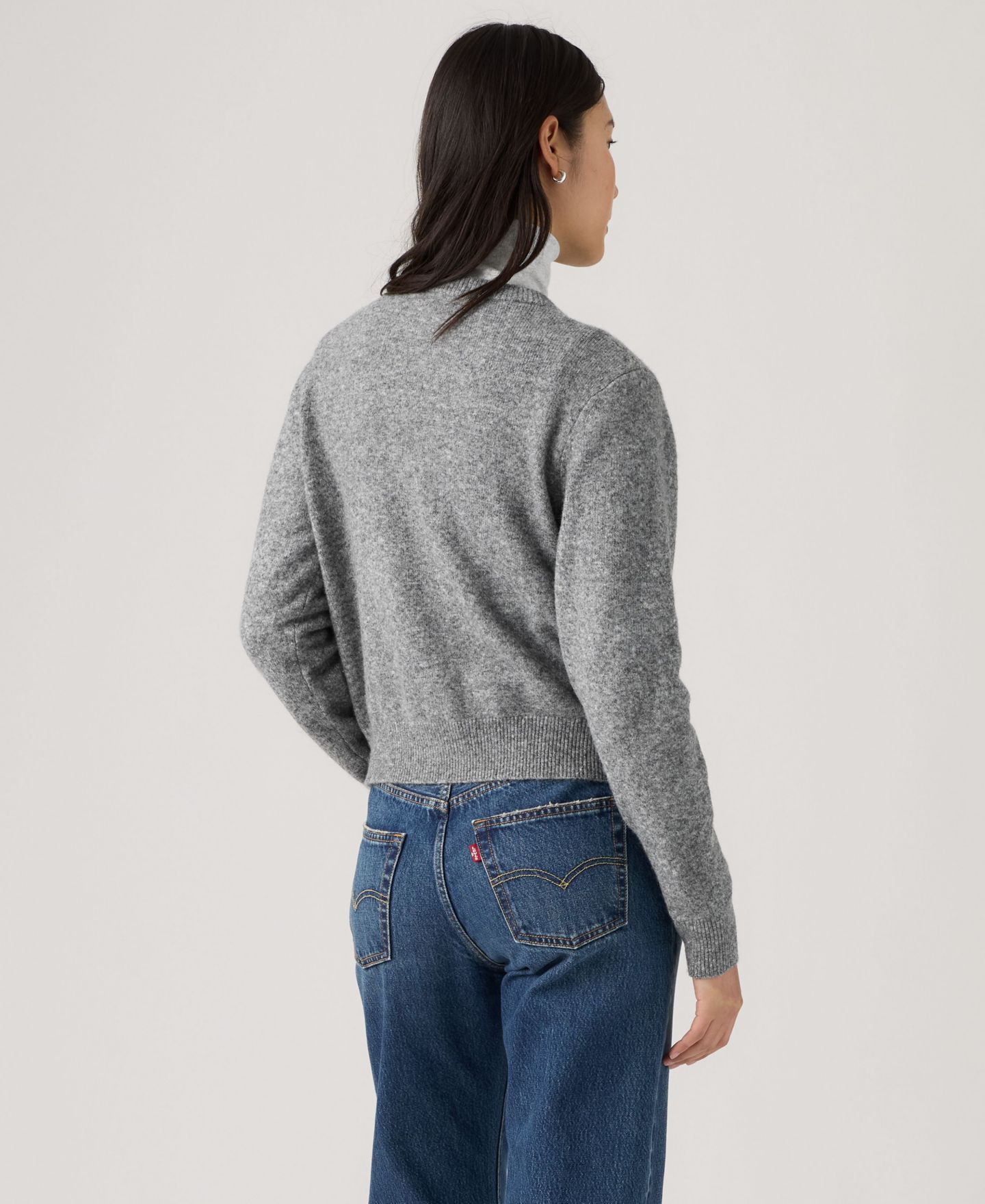Женский кардиган Levi's Claire Wool-Blend, цвет: Тёмный меланжевый серый — фото 4