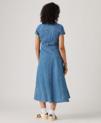 Women's Short Sleeve Denim Dresses