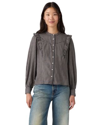 Women's Jessie Western Plaid Flannel Blouse
