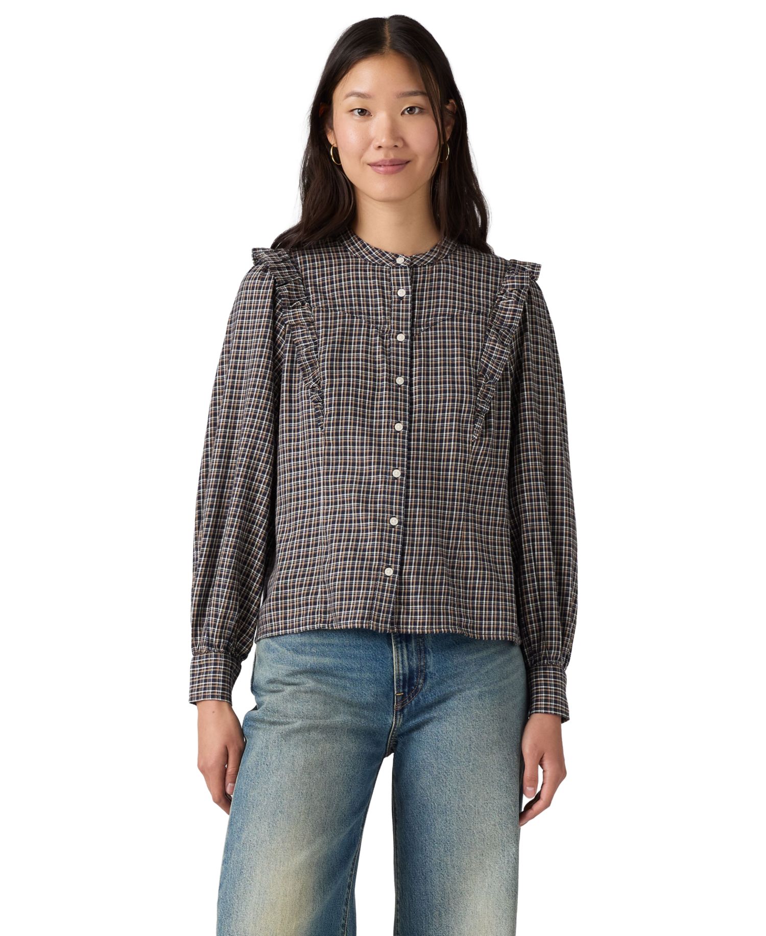 Women's Jessie Western Plaid Flannel Blouse