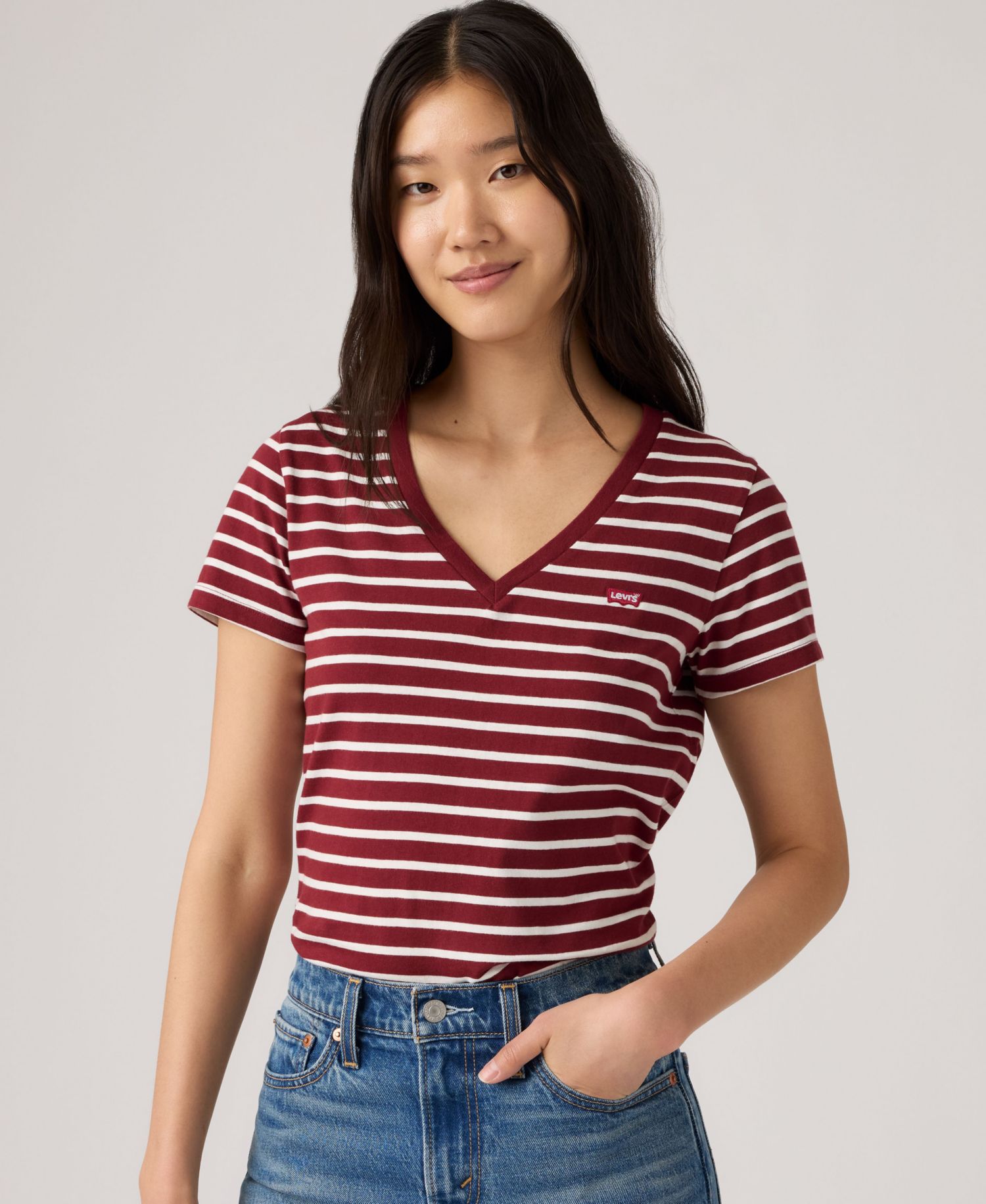 Women's Perfect Cotton V-Neck Short-Sleeve T-Shirt