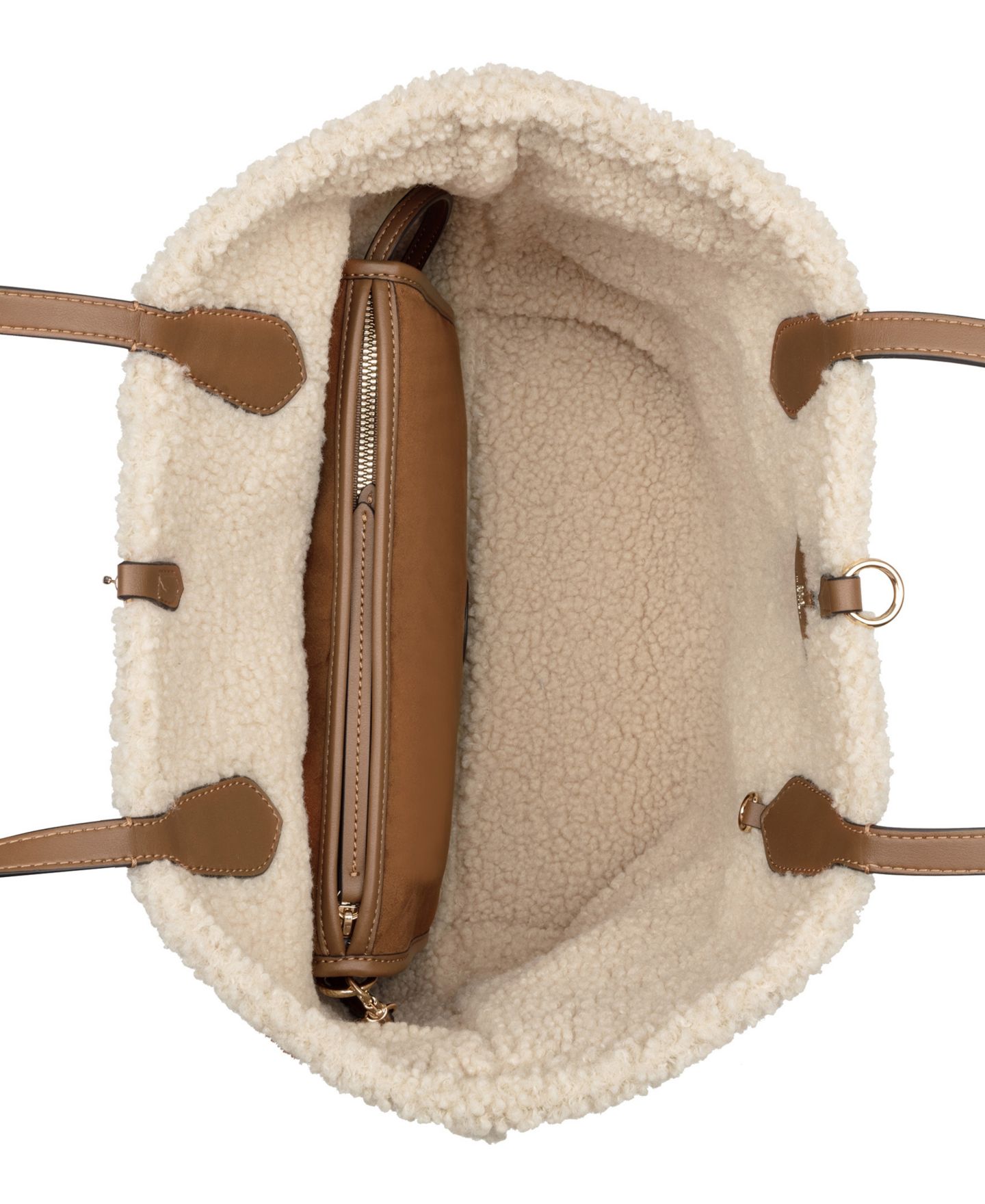 Женская сумка Nine West Emerick Large Reversible Tote with Removable Shoulder Handbag, цвет: Бежевый карамельный — фото 4