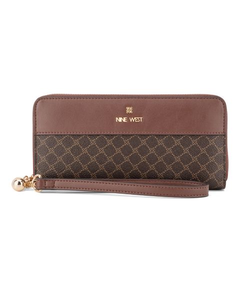 Женский кошелёк Nine West Marissa Zip Around Wristlet, цвет: Коричневый красное дерево
