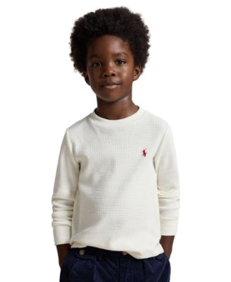 Boys' 2T-7 Waffle-Knit Cotton Long-Sleeve T-Shirt