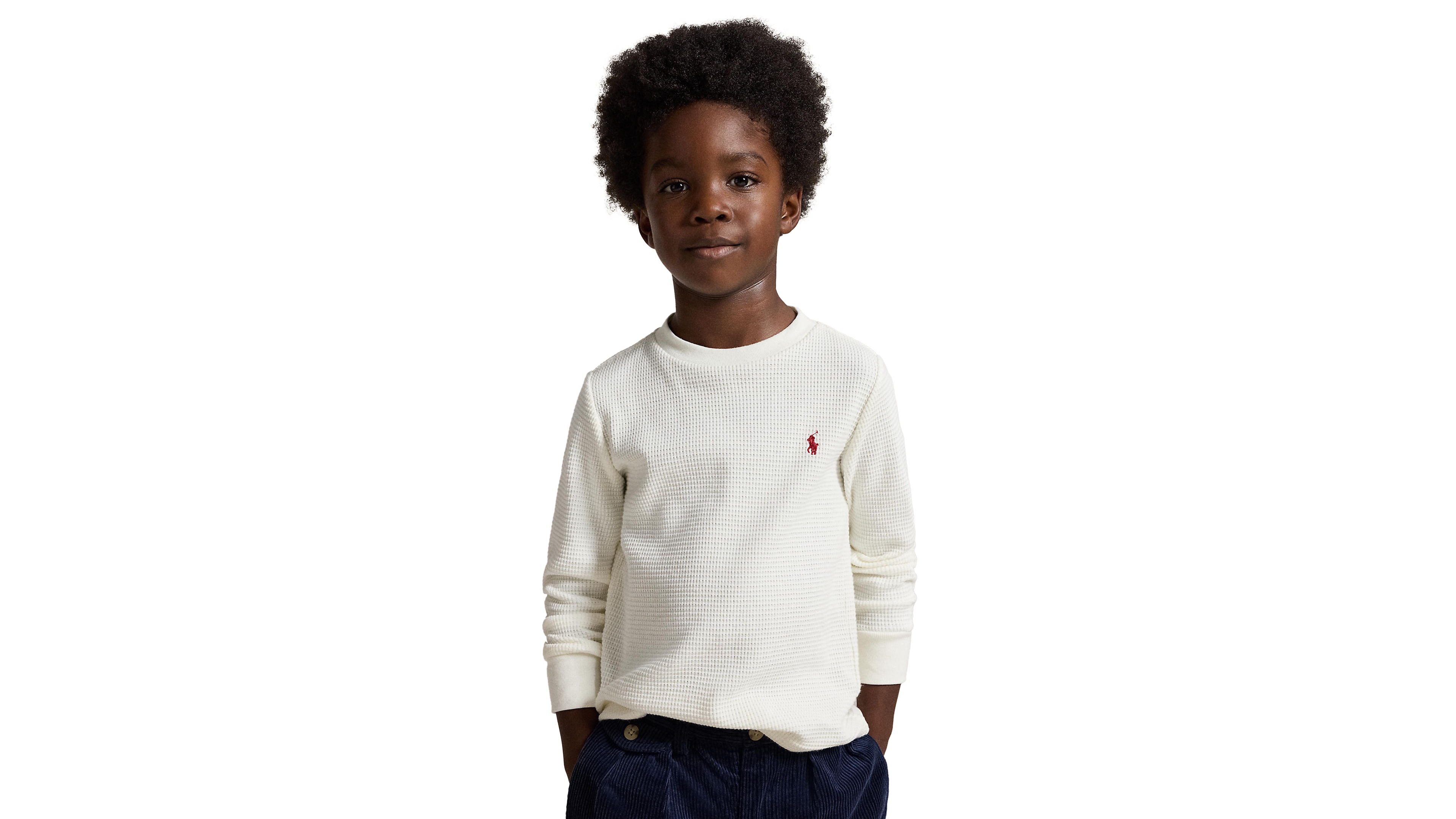 Polo Ralph Lauren Toddler and Little Boys Waffle-Knit Cotton Long-Sleeve Tee