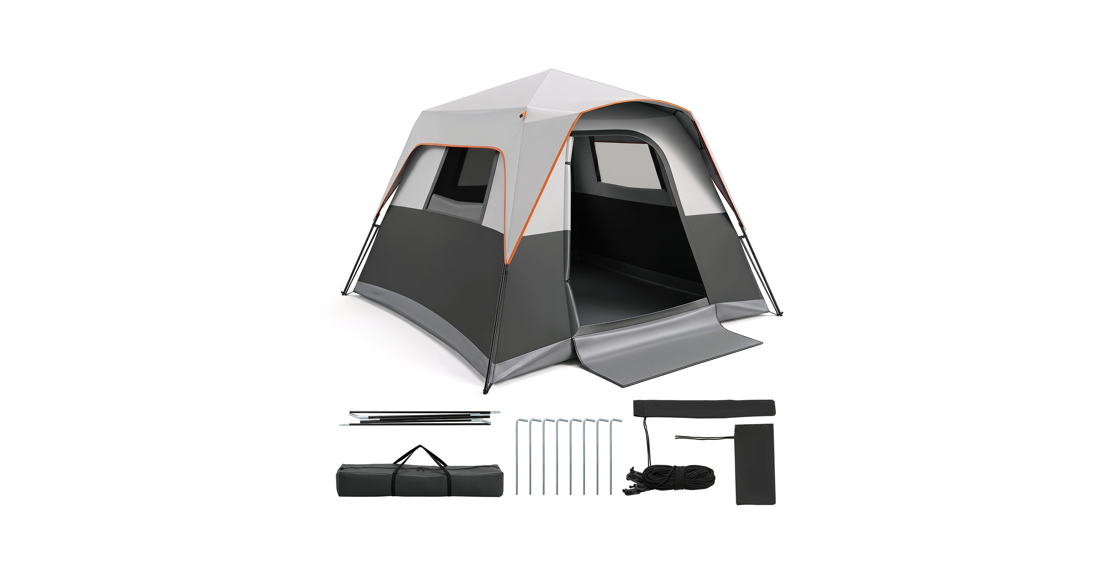 Costway 6-Person Outdoor Camping Tent with Rainfly and Carrying Bag