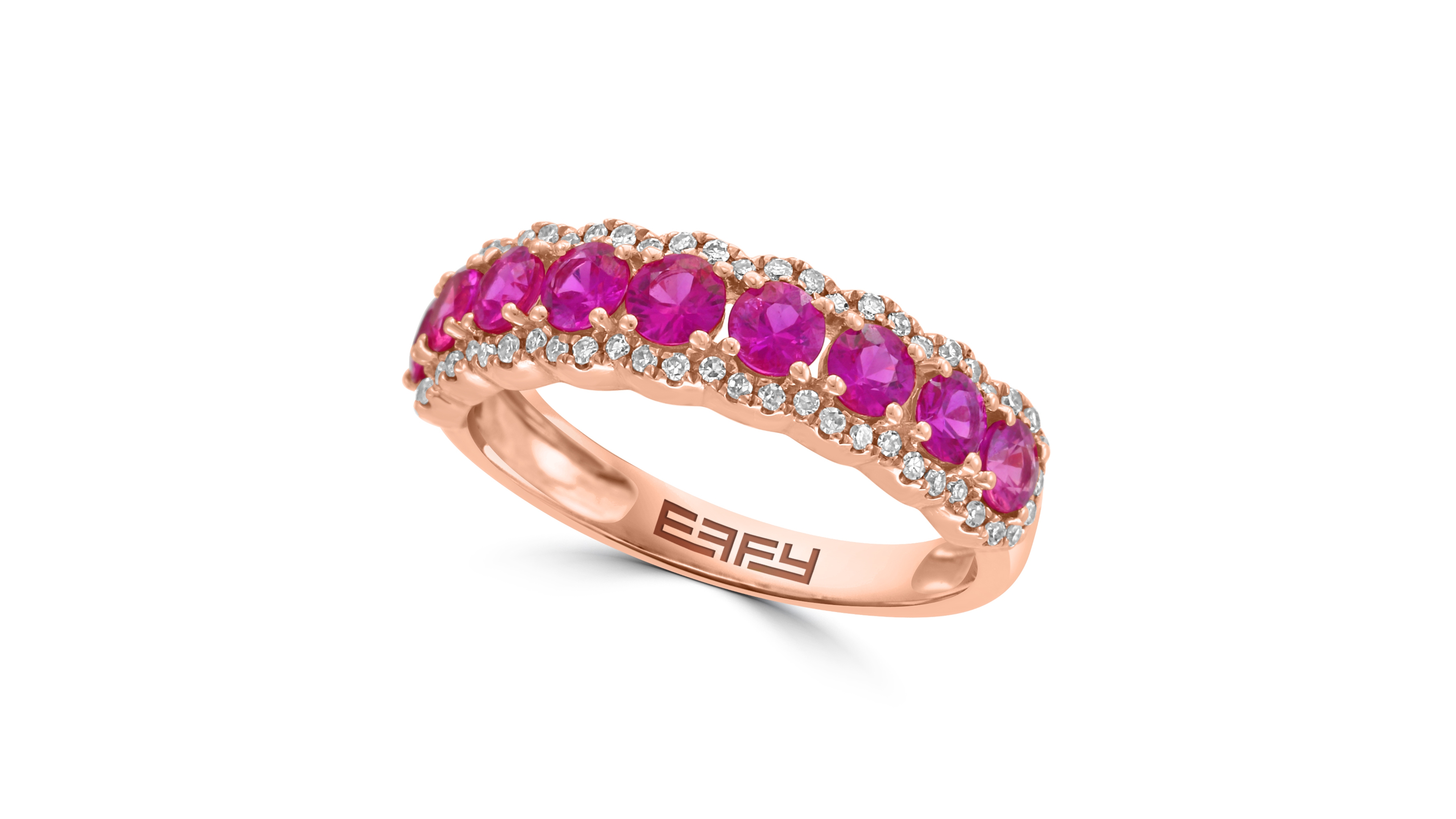 Effy Collection Diamond and Sapphire Ring (3/8 ct. t.w. Diamond, 1-1/4 Sapphire) 14k White Gold