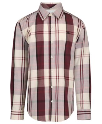 Boys' 8-20 Bold Long-Sleeve Plaid Woven Shirt