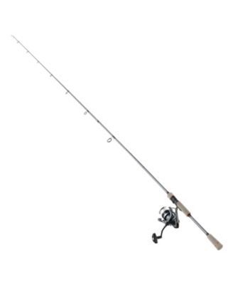 6.5 Feet Fiberglass and Carbon Spinning Rod and Fishing Reel Combo with 6 Plus 1 Ball Bearings