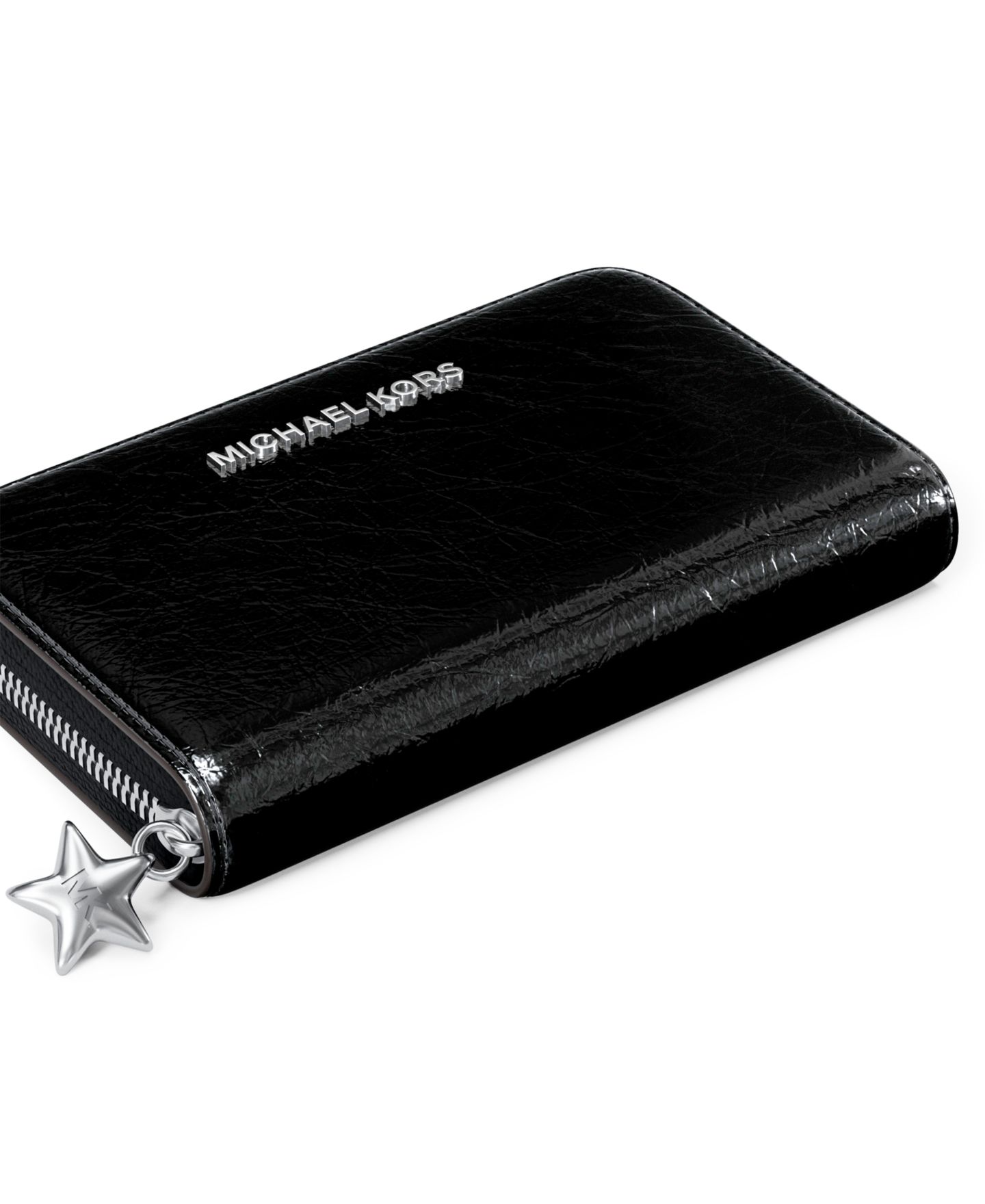 Женский кошелёк Michael Kors Zipper Star Charm Card Case, цвет: Чёрный — фото 4