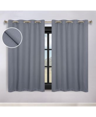 Shimmer Abstract Blackout Grommet 2-Panel Curtains, 52"x63"