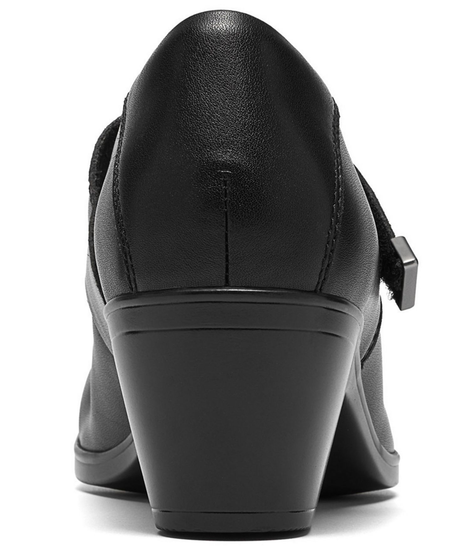 Женские туфли-лодочки Мэри Джейн Clarks Emily 2 Jaynie на устойчивом каблуке, цвет: Чёрный кожаный — фото 3