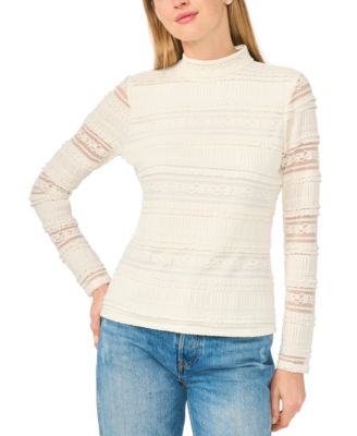 Women's Turtleneck Fitted Long-Sleeve Top