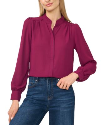 Women's Stand-Collar Long-Sleeve Top
