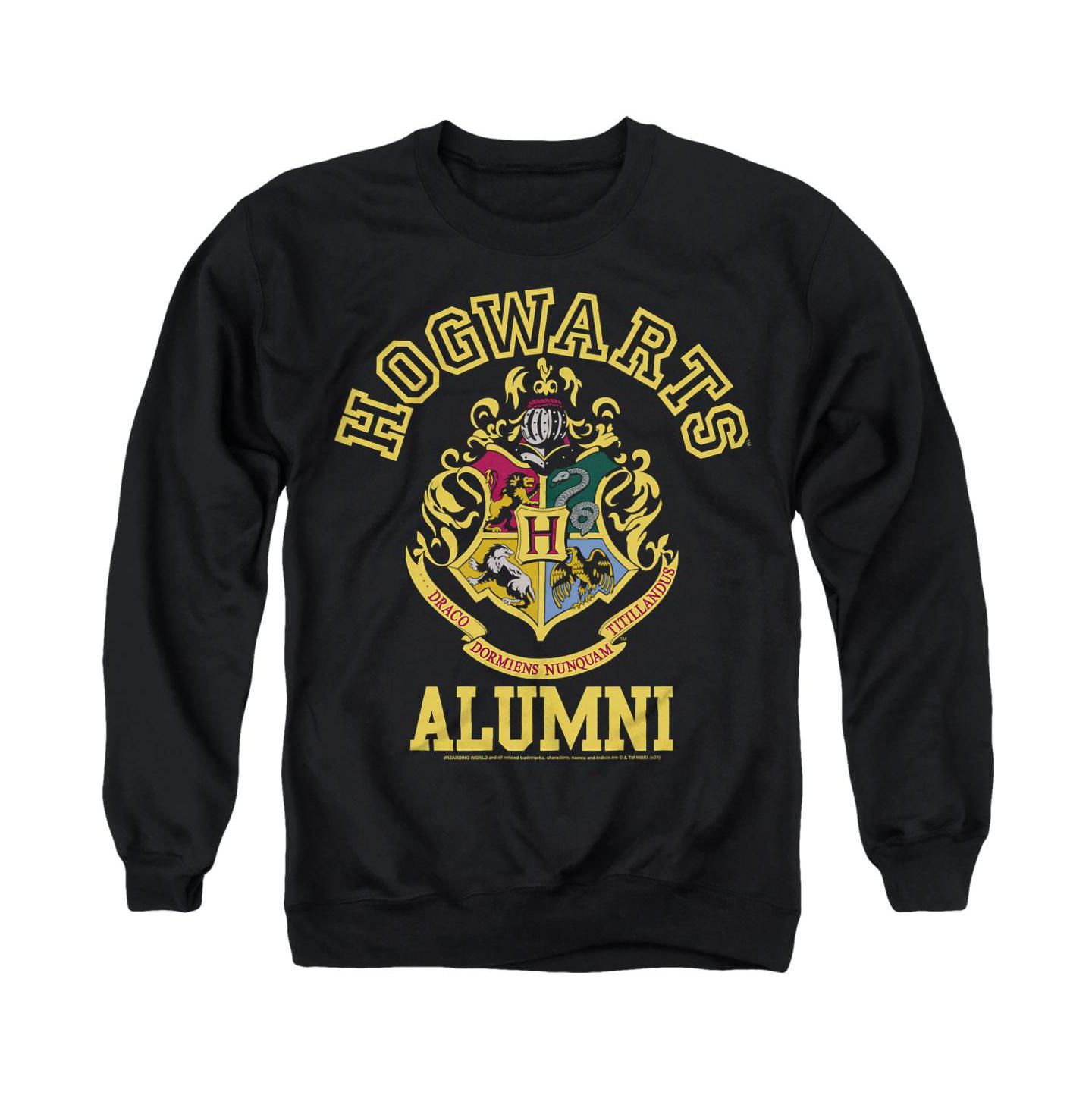 Мужская толстовка Harry Potter Hogwarts Alumni Crewneck, цвет: Чёрный — фото 1