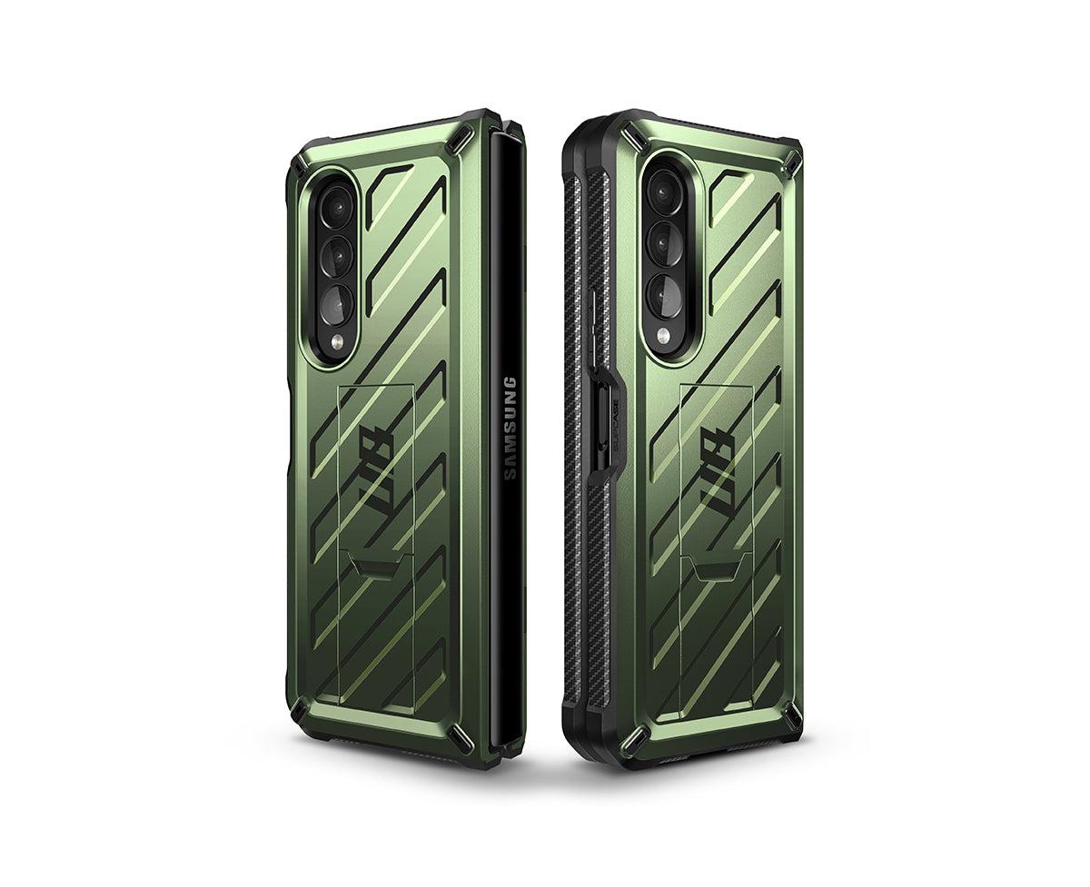 Supcase Galaxy Z Fold5 Unicorn Beetle Kickstand Case with Screen Protector - Dark Green