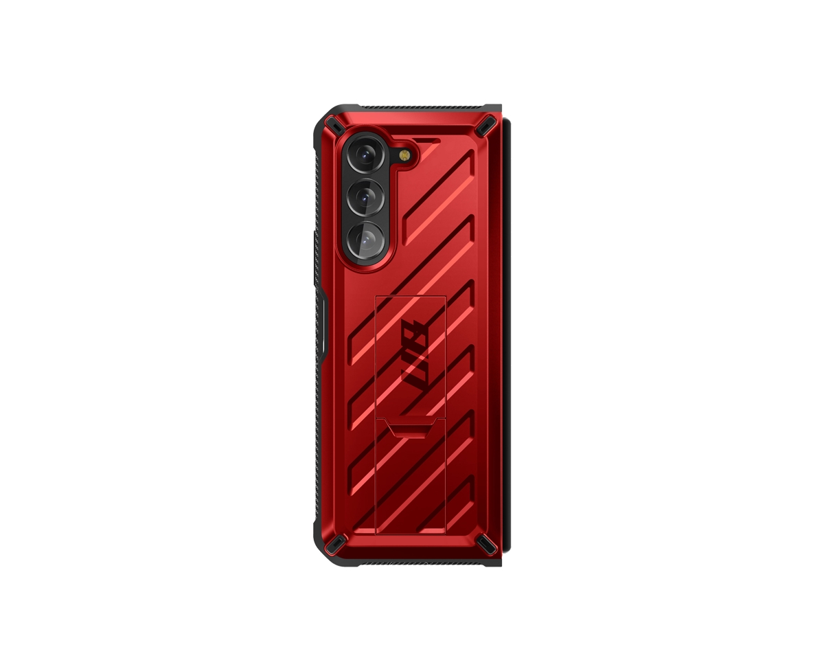 Supcase Galaxy Z Fold5 Unicorn Beetle Kickstand Case with Screen Protector - Red
