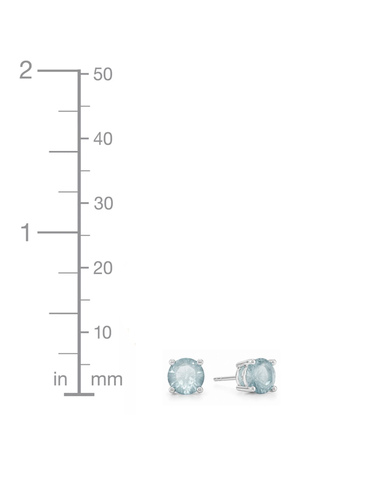 And Now This Glass Stone Stud Earrings in Silver-Plate