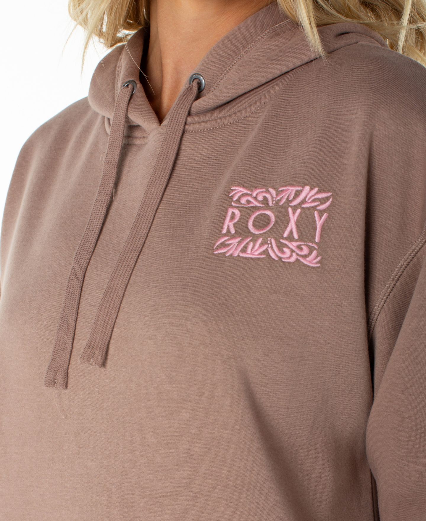 Женское худи Roxy Wailea Graphic Long-Sleeve Cotton-Blend, цвет: Имбирный — фото 2