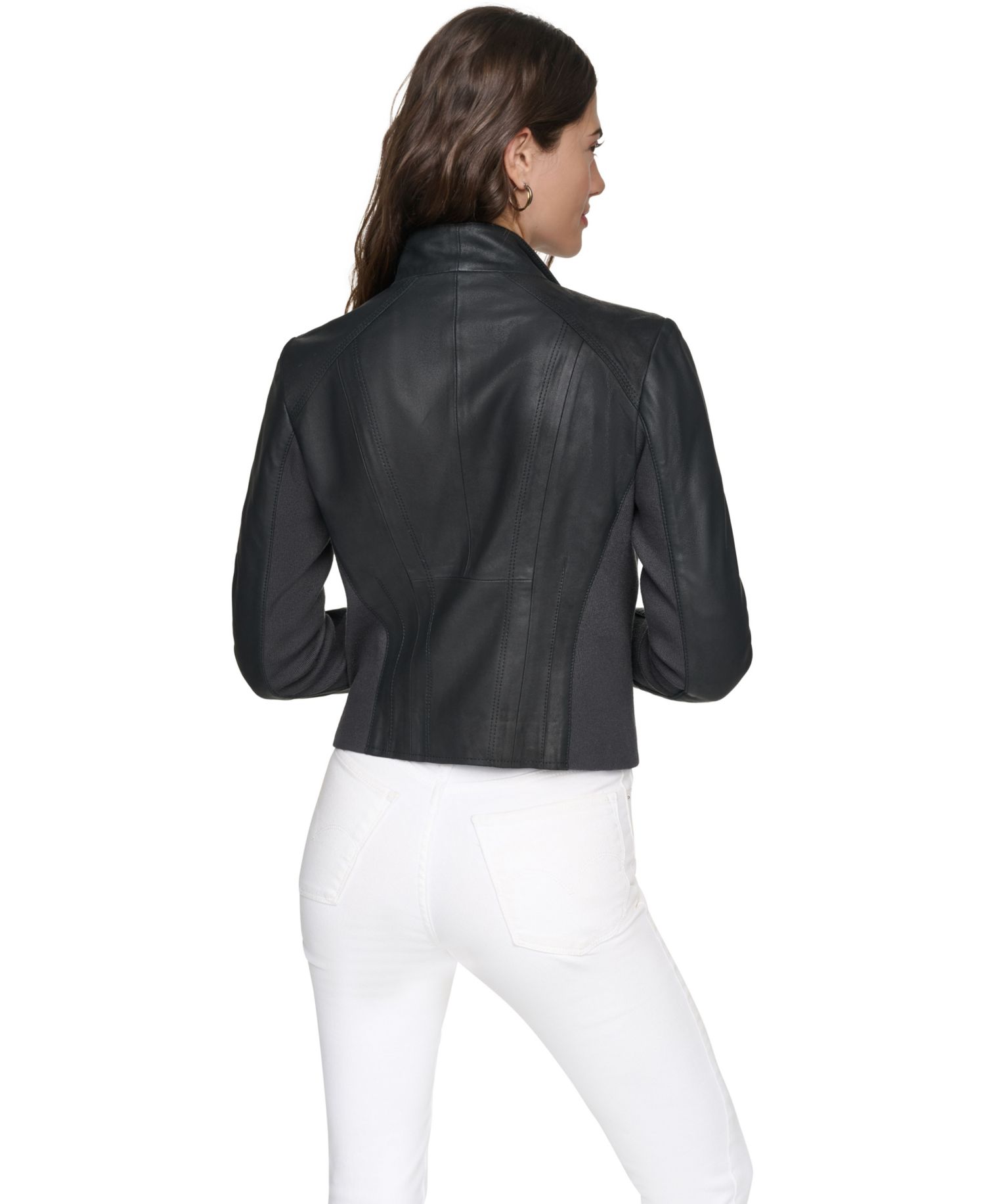 Women's Felix Fitted Leather Moto Jacket