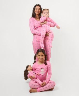Matching Mommy & Me Pink Ballerina Cotton Pajamas