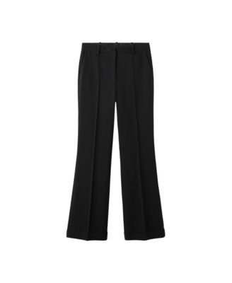 Women's Seams Flared Mid-Rise Pants