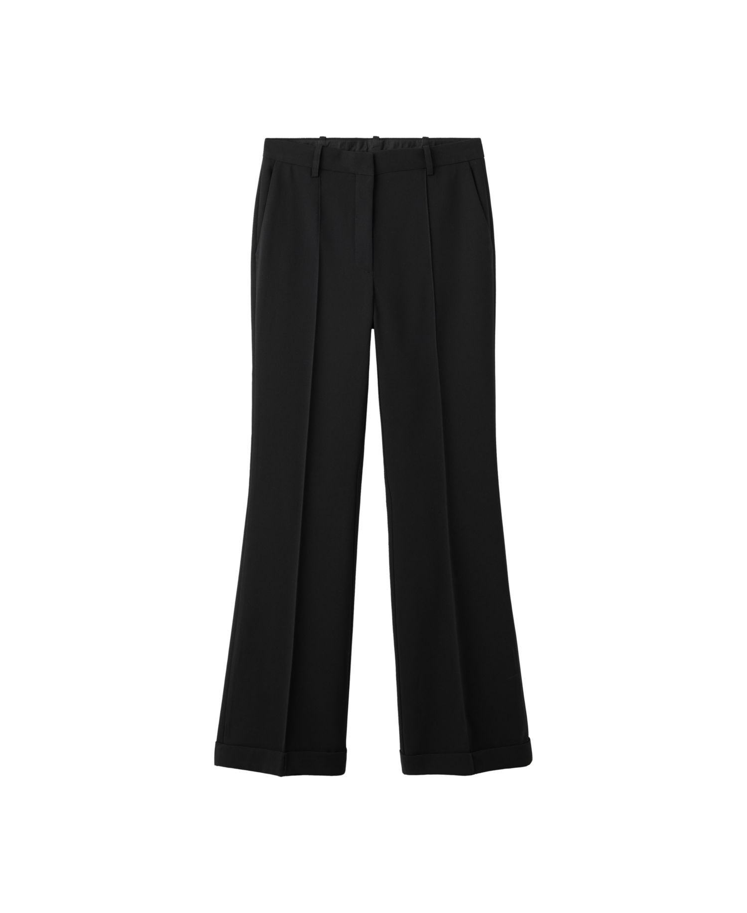 Women's Seams Flared Mid-Rise Pants