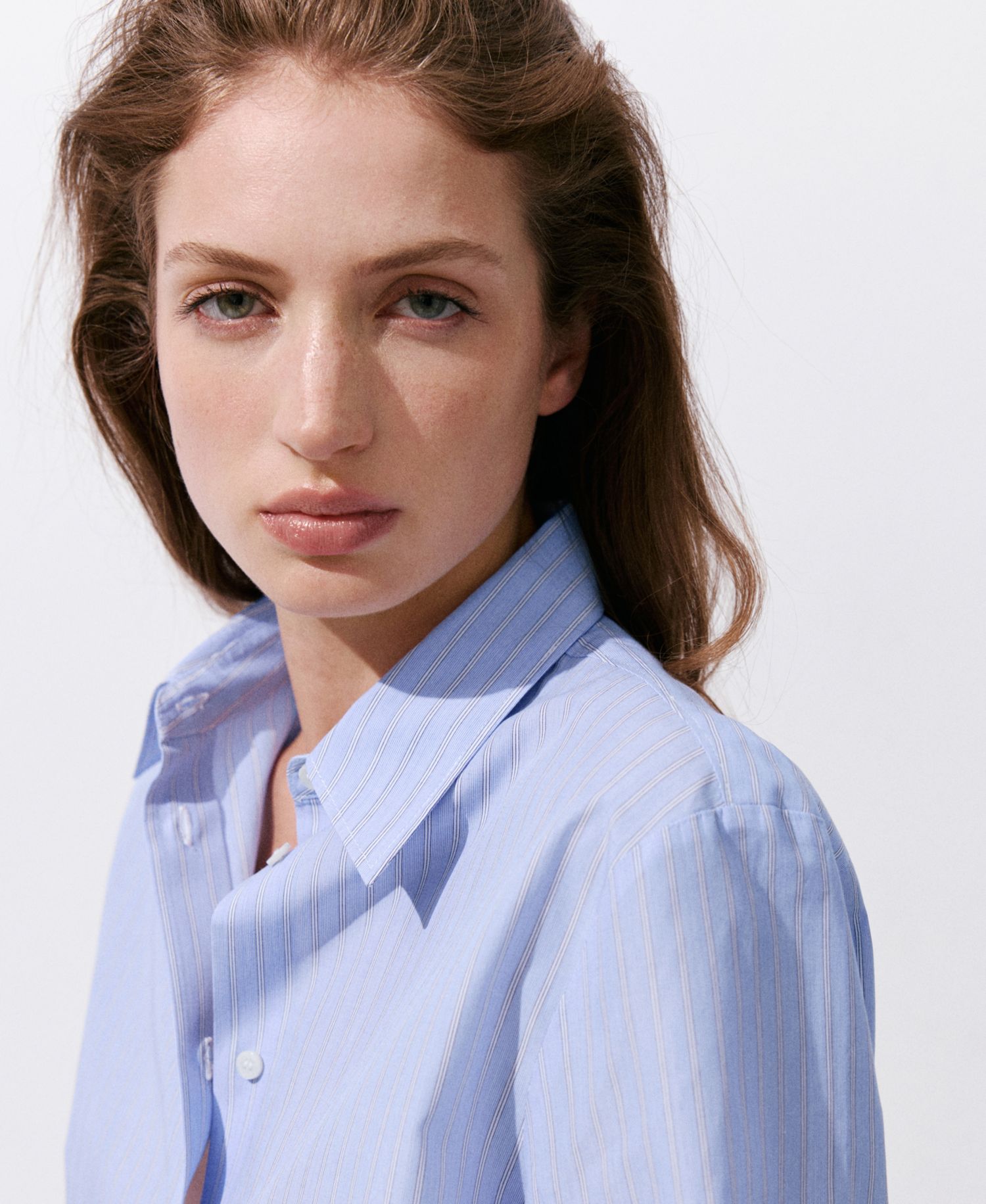 Women's Pinstripe Straight Shirt