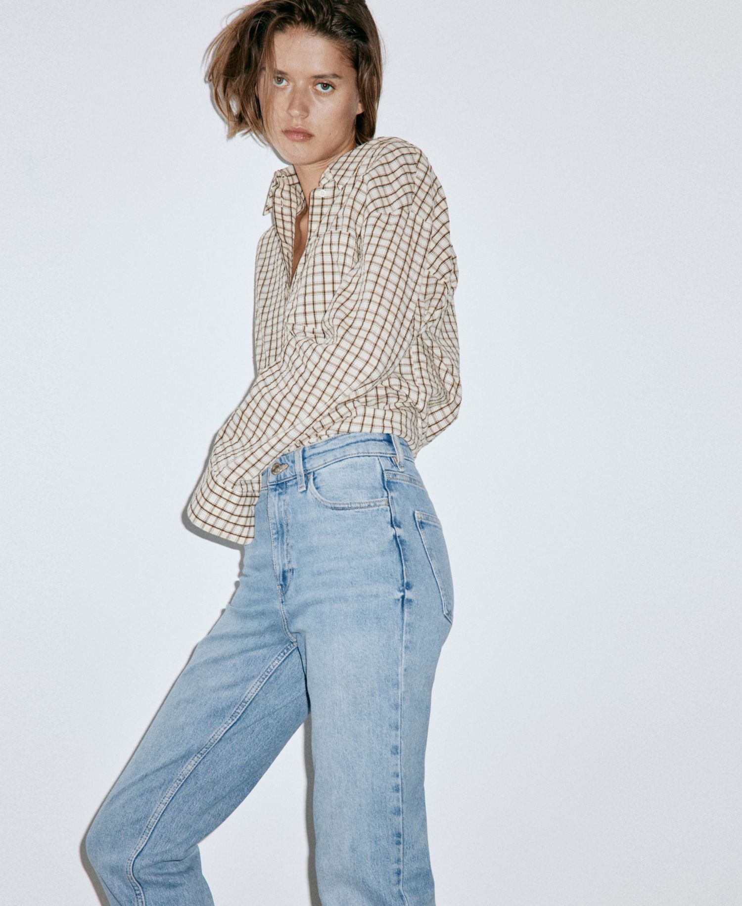 Women's Newmom High-Rise Straight-Leg Jeans