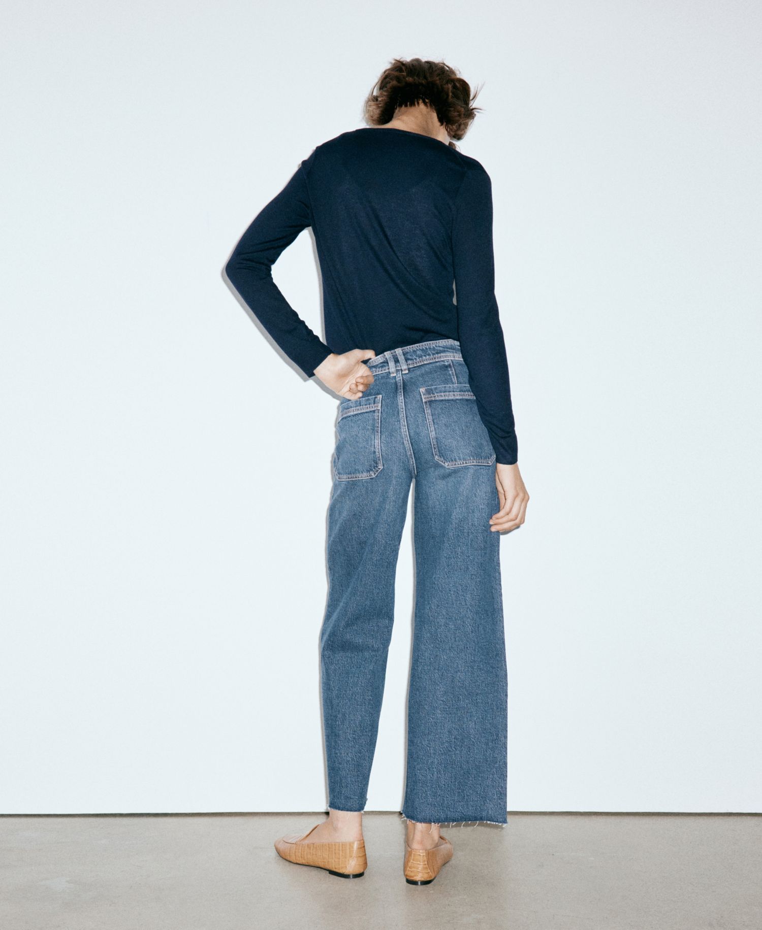 Women's Catherin High-Rise Wide-Leg Culotte Jeans