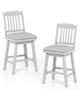 25 in Modern Bar Stools Set of 2 with Upholstered Swivel Seat