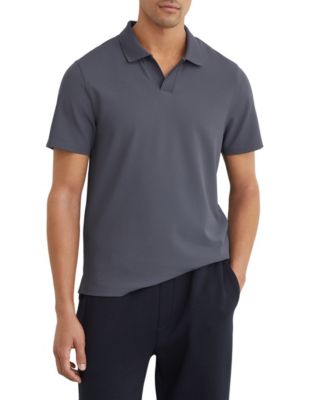 Men's Dover Slim-Fit Textured Open-Collar Polo Shirt