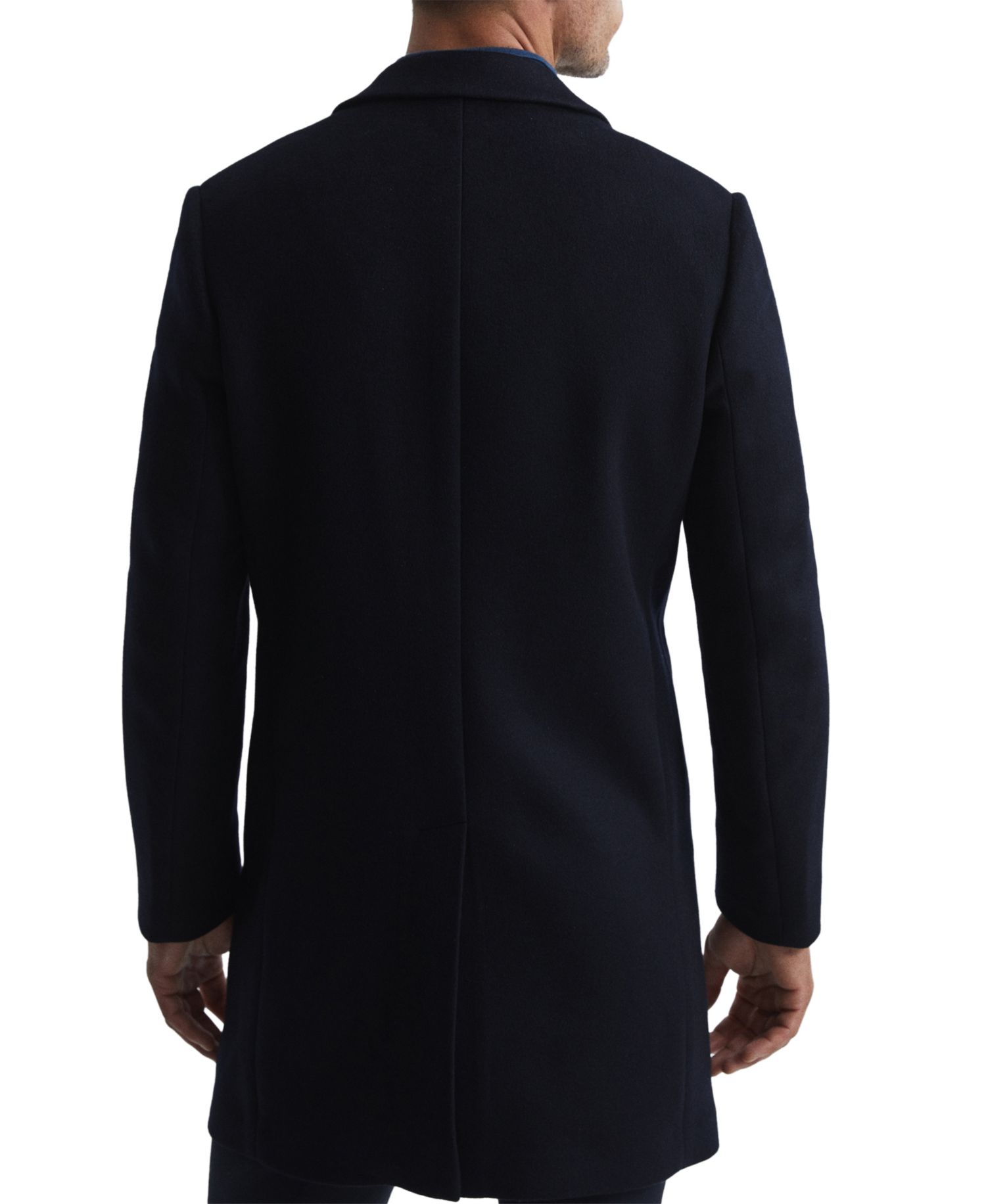 Men's Gable Wool-Blend Single-Breasted Mid-Length Overcoat