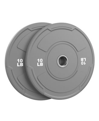 Bumper Plate Set 2 Inch Olympic Weight Plates Pair Tested Rubber Plates Steel Insert for Barbell Home Gym