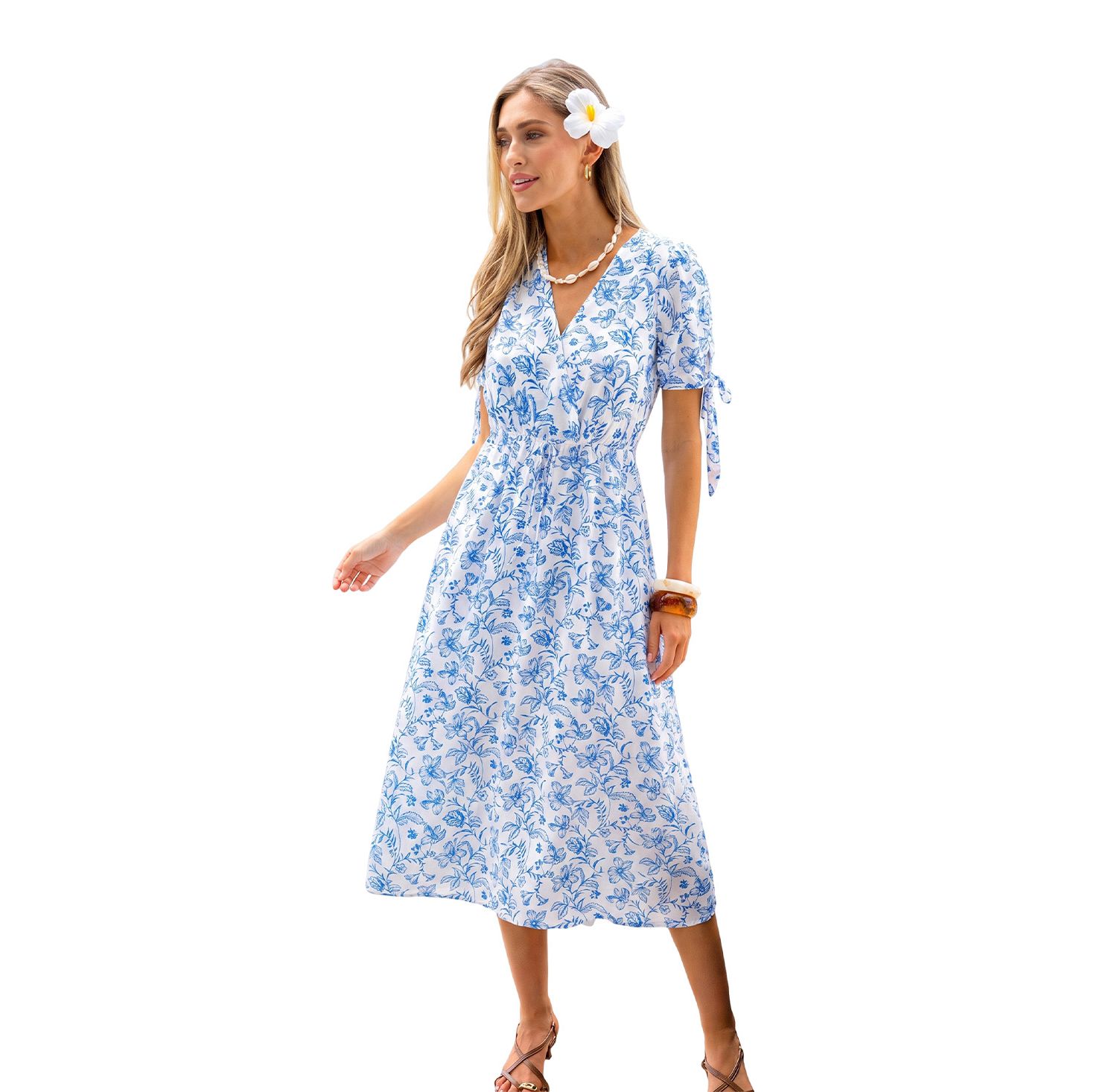 Women's Soft Launch Floral Maxi A-Line Dress