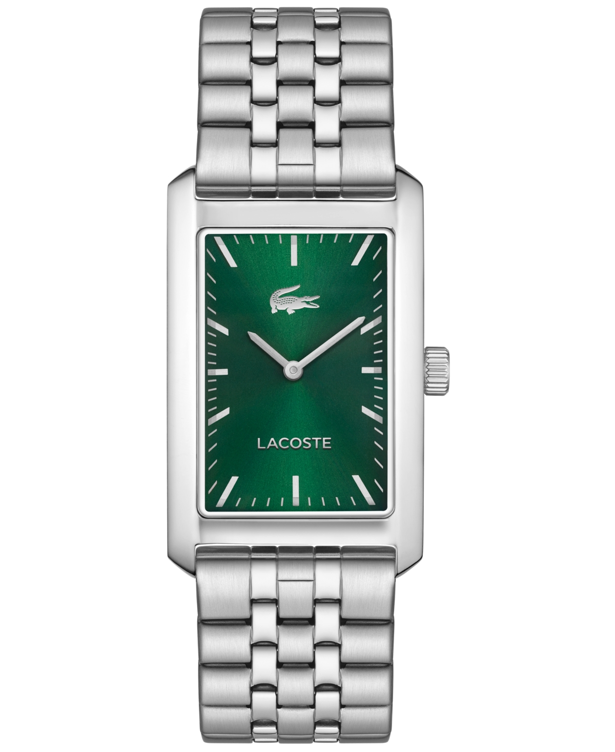Lacoste Men's Quartz Santiago Silver-Tone Stainless Steel Watch 25.7 x 41.8mm