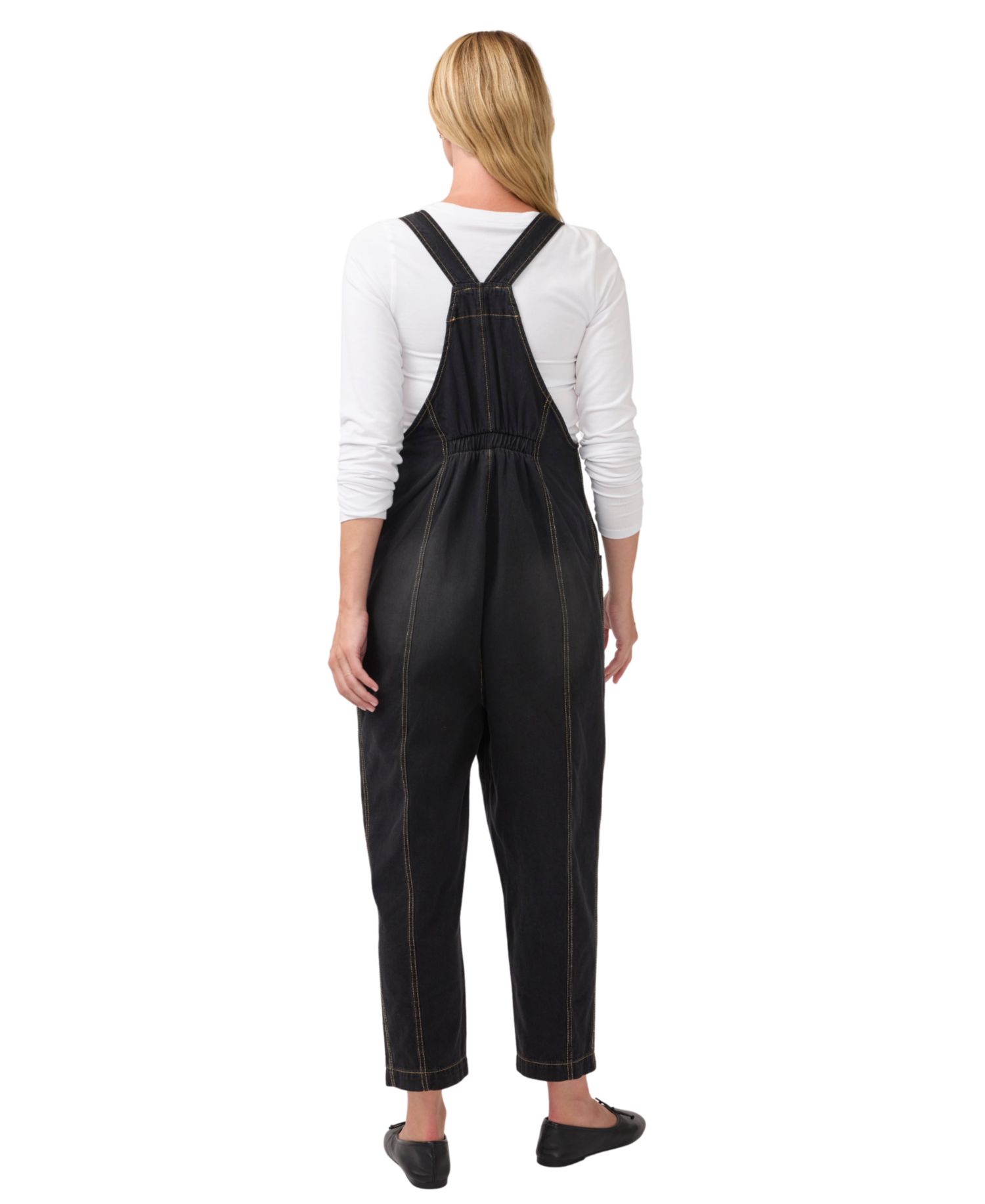 Maternity Ankle Tapered Leg Denim Overall