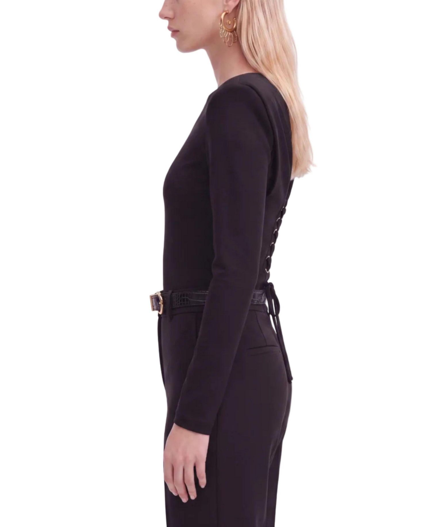 Women's Belted Straight Leg Trousers