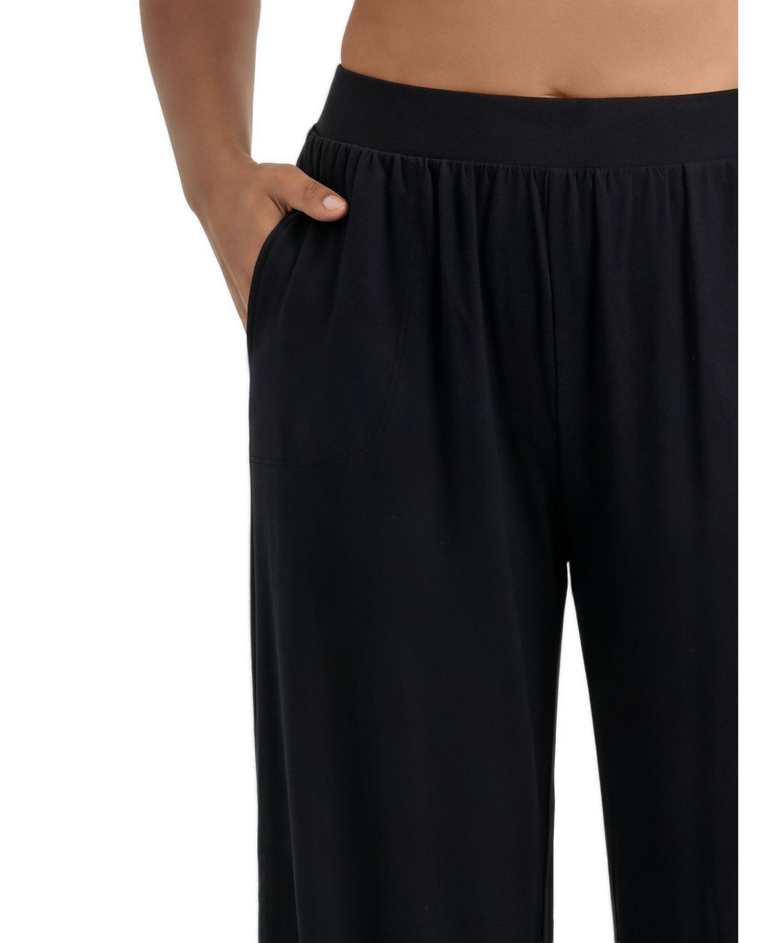 Women's Plus Size High-Rise Wide-Leg Pocket Leggings